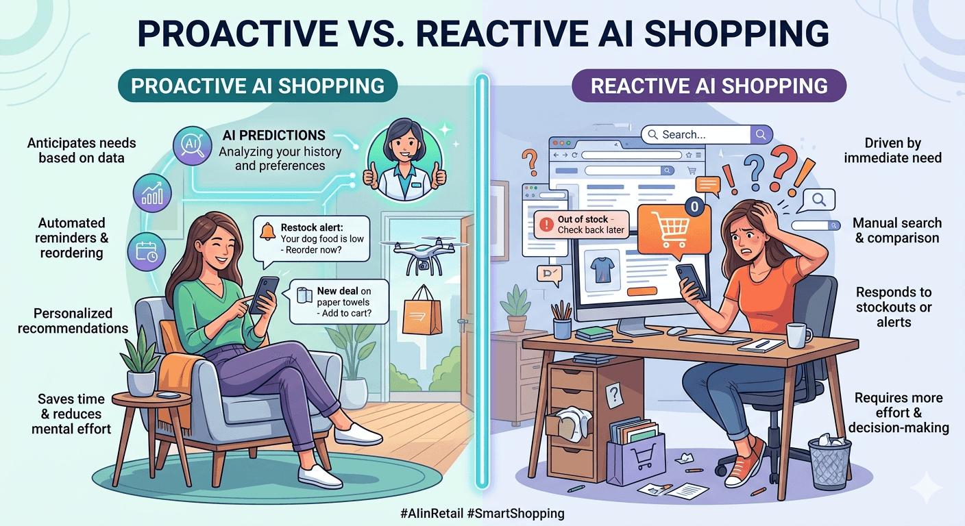 difference between reactive and proactive ai shopping 