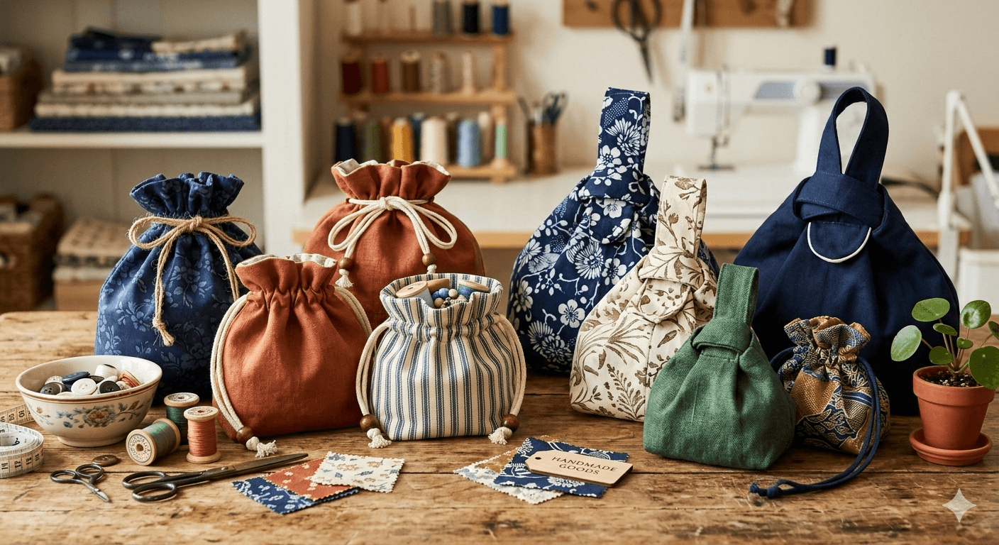 drawstring pouches and bags 