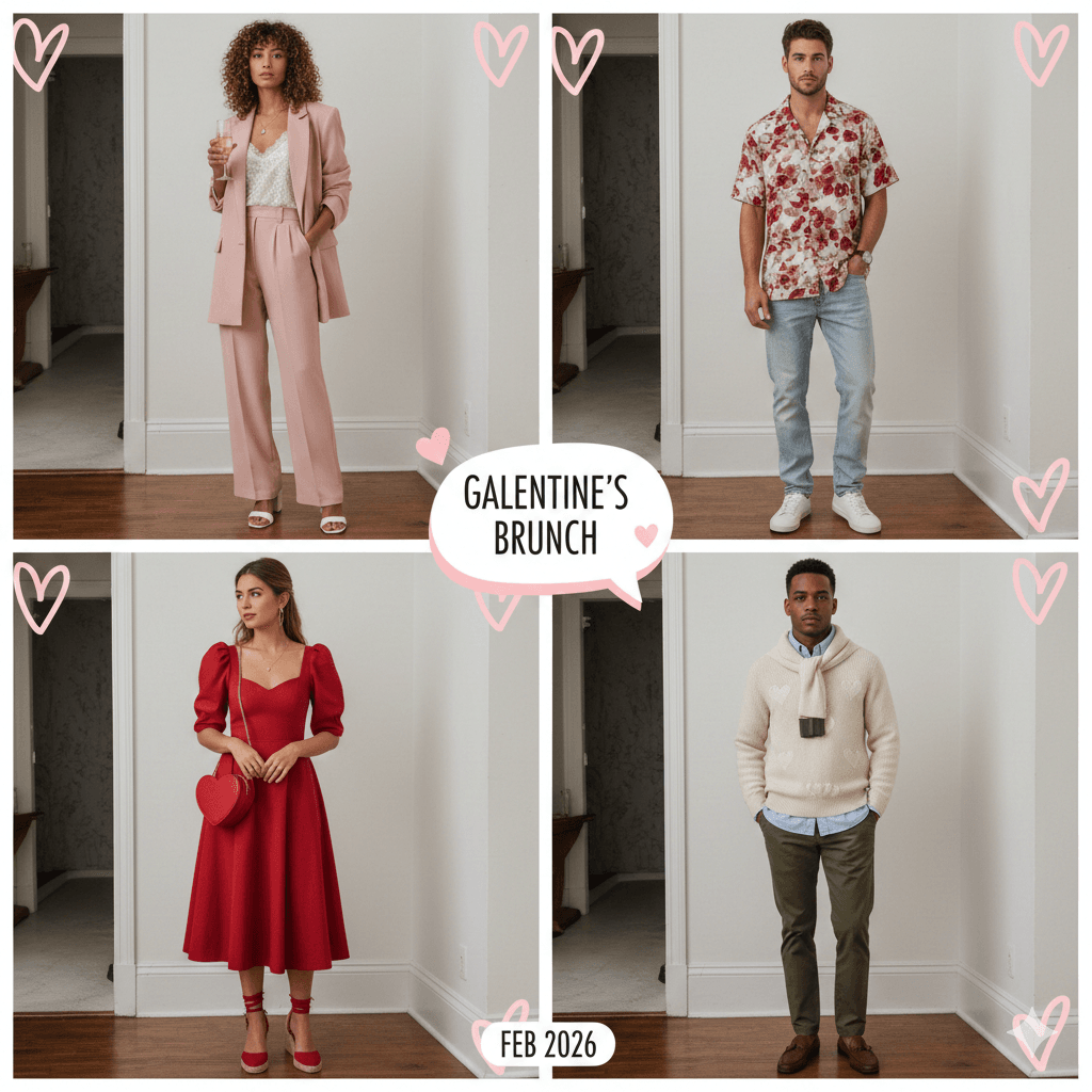 galentines's brunch look