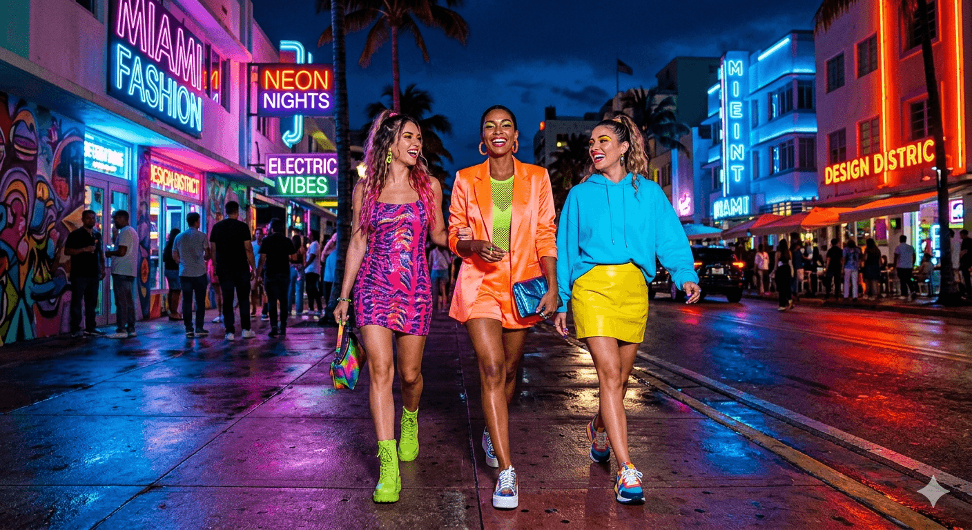 neon and high impact colour palette