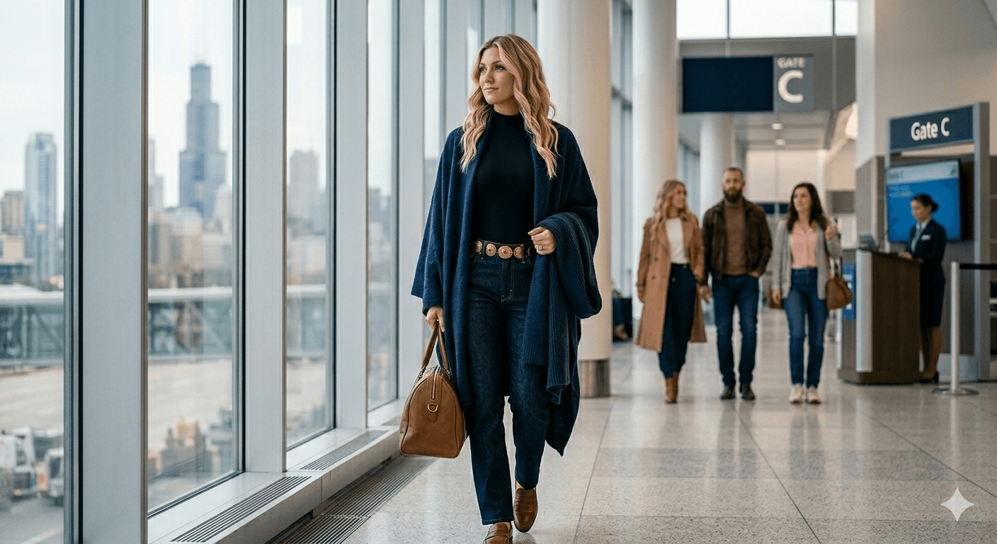 brut denim cashmere wrap