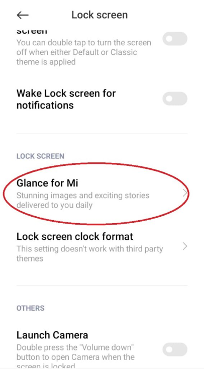 Step 3 of How to Turn Off Glance in MI