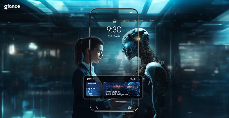 Abstract representation of AI and its future