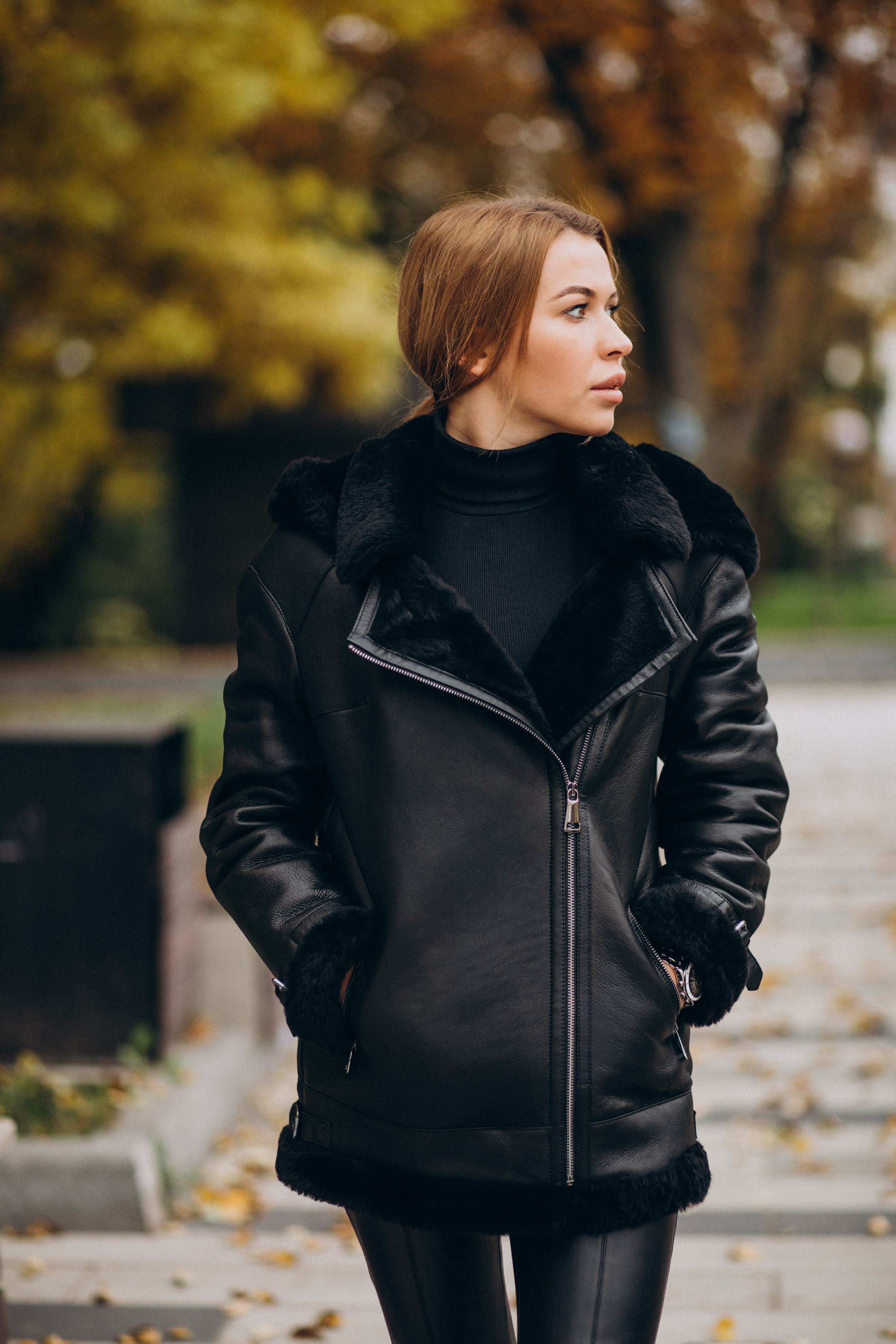 faux shearling jacket 